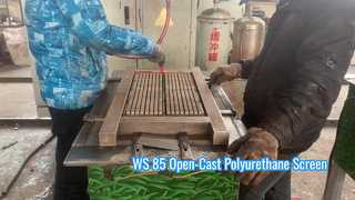 Layar Poliuretan Open-Cast WS 85 Pemasangan Baut 500×500mm Anti Penyumbatan untuk Penambangan Emas​