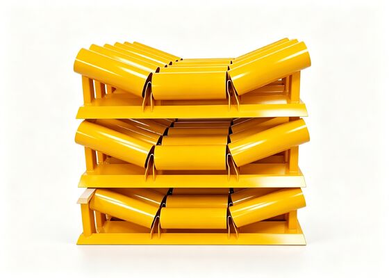 High Load Capacity Carbon Steel Mining Idler with Triple Labyrinth Seal for Bulk Material Handling