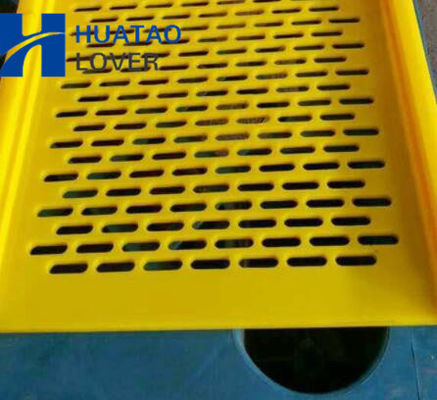 Flip flop mats polyurethane screen with 3x10mm aperture for coal washing modular design