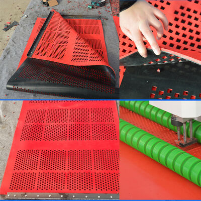 6mm Thickness Wear-Resistant Rubber Screen Panel with Round Holes for Mining Applications