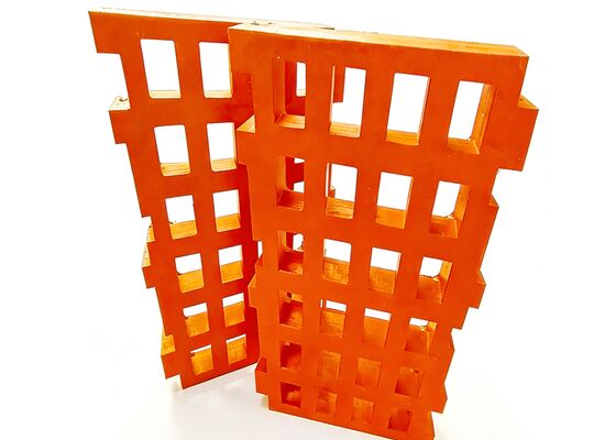 Custom 610x300x50mm Red Modular Rubber Screen Mat for Iron Ore Classification ASTM Technical