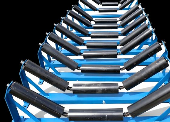 High Load Capacity Carbon Steel Mining Idler with Triple Labyrinth Seal for Bulk Material Handling