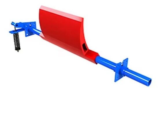 Conveyor Belt PU Scraper Yellow Blade High Strength Aggregate Conveyor System