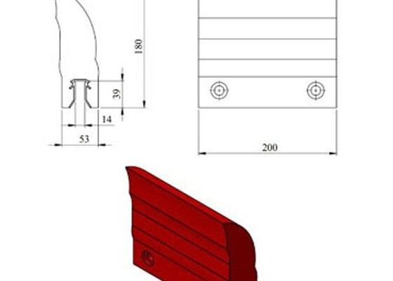 Polyurethane Conveyor Cleaning Blade for Sand Gravel Conveyor Long Wear Life