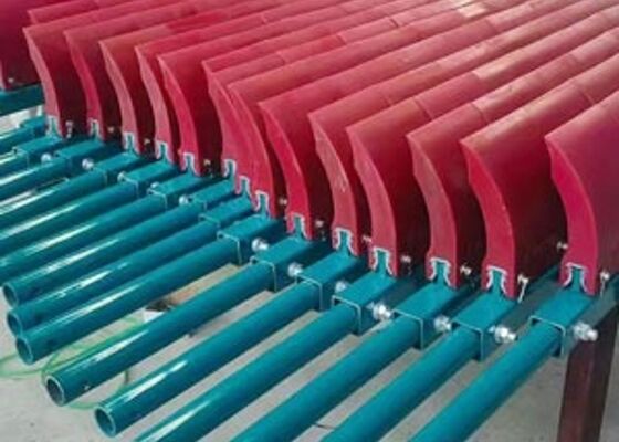 Conveyor Belt Polyurethane Cleaning System Adjustable Scraper Cement Conveyor Line