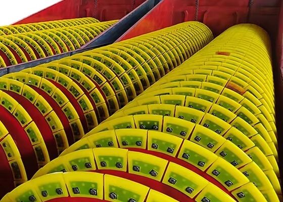 Spiral Classifier Polyurethane Shoes Red Long Service Life Mineral Beneficiation Wear Parts