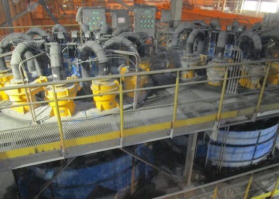 Rubber Lined Hydrocyclone Separator Mining Cyclone Equipment For Slurry Desliming Process