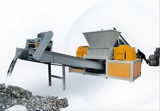 Industrial Double Shaft Shredder for Waste Recycling 