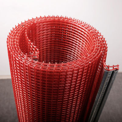 Red Color Lightweight Tensioned Hook Polyurethane Screen Mesh with No Blind for Mining