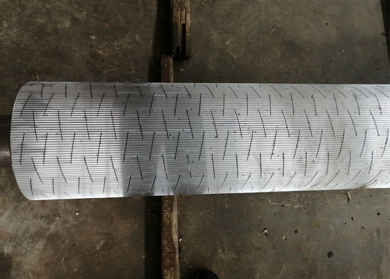 Tungsten Carbide Coated Corrugated Roller Untuk Mesin Karton Bergelombang