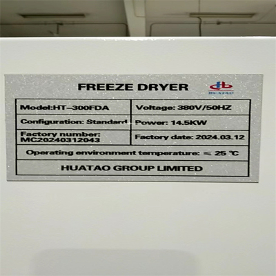 3m2 Kapasitas 60kg / Batch Minyak silikon Freeze Dryer Air cooling