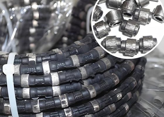 Vacuum Sintered Diamond Wire Saw Beads Anti-Wear untuk Granite Marble Quarrying