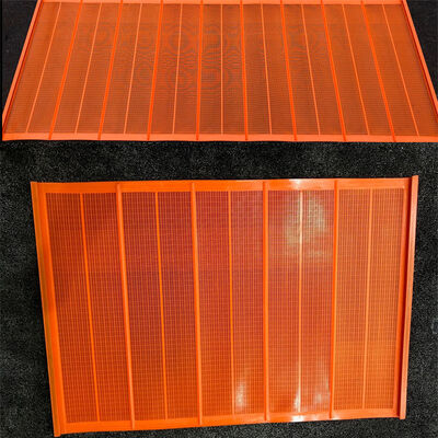 Warna Merah Polyurethane Wet Screen tahan lama 1040 * 700mm untuk screening halus