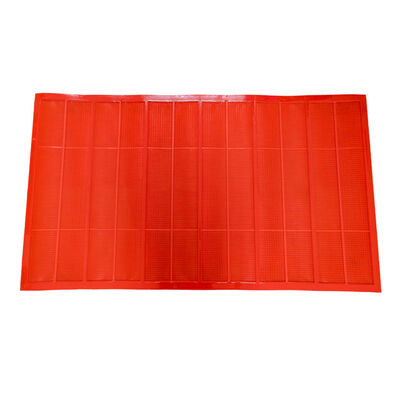 Layar Poliuretan Oranye dengan Bukaan 0.3mm 1040x700mm Ketahanan Aus Tinggi untuk Penyaringan Halus