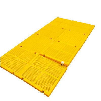 Panel Saringan Dewatering PU Tahan Aus Tinggi Tebal 45mm dengan Slot 1.0mm untuk Pertambangan Batubara