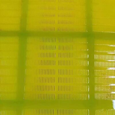 40mm Yellow Polyurethane Screen Mat untuk Pertambangan dengan Diameter Wire 1.5mm dan High Abrasion Resistance