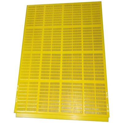 30mm Tebal Kuning Polyurethane Screen Mat dengan Jaring Kawat 2mm untuk Ketahanan Aus Tinggi di Pertambangan