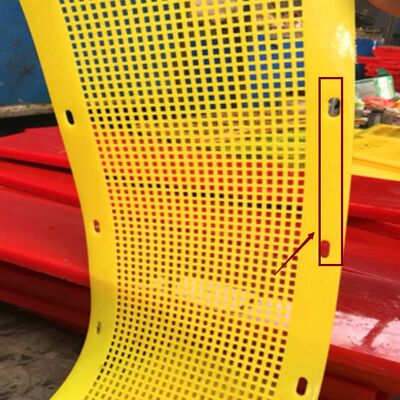 Panel layar Flip-Flop Polyurethane dengan Lubang 12 mm dan Ketebalan 8 mm untuk Screening Bahan Konstruksi Anti-Blogging