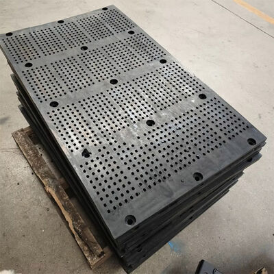 Panel Layar Karet Tahan Aus 40x8mm dengan Rangka Baja untuk Layar Bergetar Industri