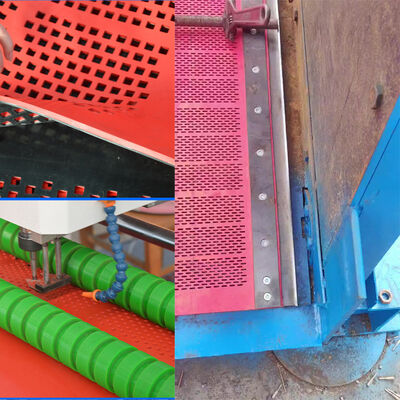 1.25m lebar 8mm ketebalan Panel layar karet dengan instalasi Hook untuk dry screening