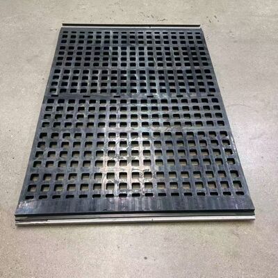 Heavy-Duty Rubber Screen Panel 305×610mm dengan 90 Shore Hardness untuk Scalping Bijih Besi