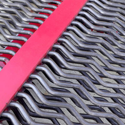 Baja tahan karat + PU Strip Anti-Clogging Self-cleaning Wire Mesh with Adjustable Hole Size for Coal Mine Smooth Screening