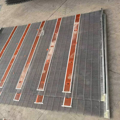 Crimped Woven Poly Ripple Self Cleaning Screen Mesh Untuk Black Mining Sieves Dalam Vibrating Screen