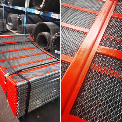 Self-cleaning Poly Ripple Wire Mesh dengan stainless steel dan PU strip untuk ukuran lubang yang dapat disesuaikan di quarry Mining Sieving