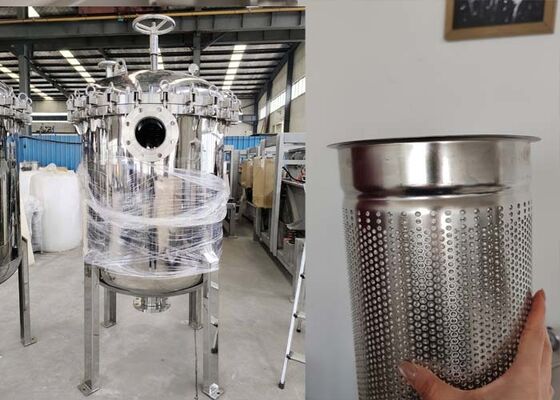 SS Filter Housing 5 Mikron Multi Bag Filter Untuk Filtrasi Cat Lapisan