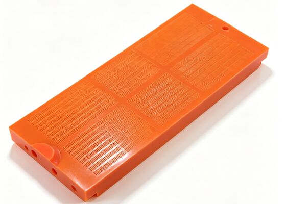 Plat Penyaringan Dampak Polyurethane dengan dasar logam untuk layar scalping primer