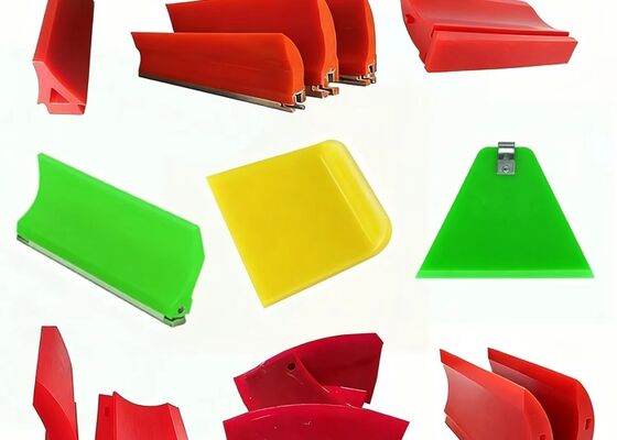 Heavy Duty PU Belt Cleaner Mining Conveyor High Wear Resistance Sistem Bilah Kuning