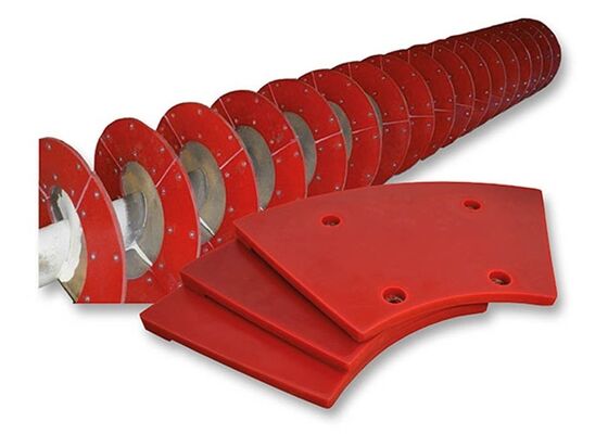 Klasifikasi spiral Bilah poliuretan Umur panjang Mineral Beneficiation Wear Parts
