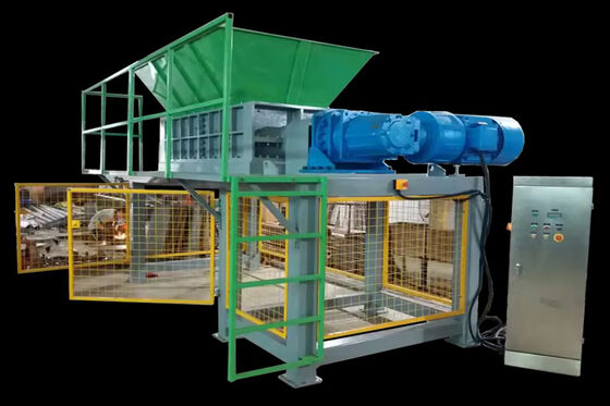 Double Shaft Shredder 200mm Diameter Shaft untuk beban berat