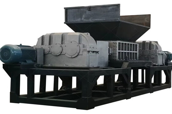 Alat pemotong baja paduan Double Shaft Shredder untuk limbah elektronik