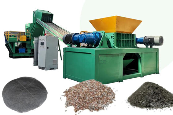 Industrial Double Shaft Shredder 60kW untuk daur ulang drum plastik