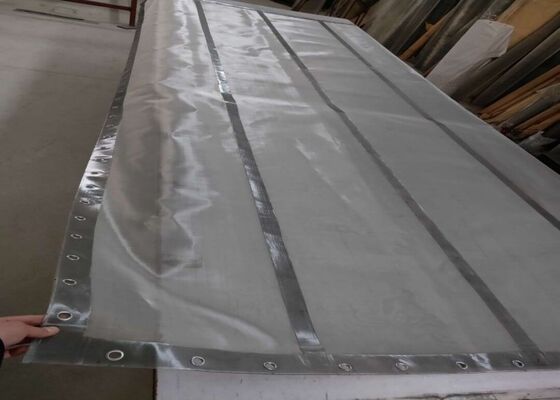 Layar Grommet Suhu Tinggi 180° Lipat Edge 316L Baja Rinsing Pengolahan Kimia