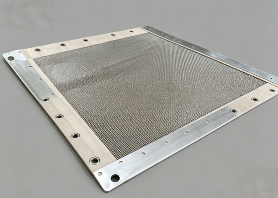 HUATAO 316L Grommet Screen Hitam PU-stripe tahan kimia untuk pemisah Rotex