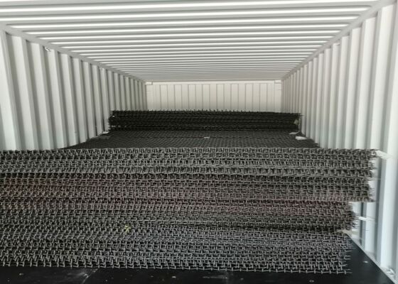 Wire Mesh Baja Mangan Tarik Tinggi Tahan Abrasi untuk Aplikasi Penyaringan Mineral
