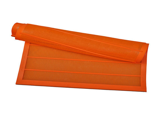 700mm x 1040mm Orange Polyurethane Fine Screen Mesh dengan Lebar Lubang 0,075mm-1,5mm dan 6-12 Bulan Umur untuk Quarry