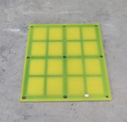 Panel Dewatering Polyurethane Vibrating Screen Mesh untuk Daur Ulang Pasir halus dengan Ukuran 305x305mm dan Aperture 0,125mm