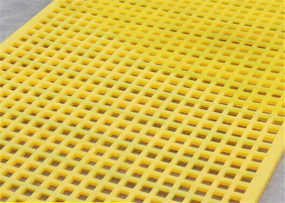 Berbagai ukuran panel Mesh layar poliuretan modular dengan rangka baja tertanam untuk pencucian batubara