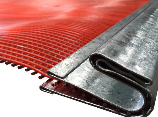 Polyurethane Coated Vibrating Screen Mesh dengan Steel Core untuk pembersihan diri di pertambangan dan quarry