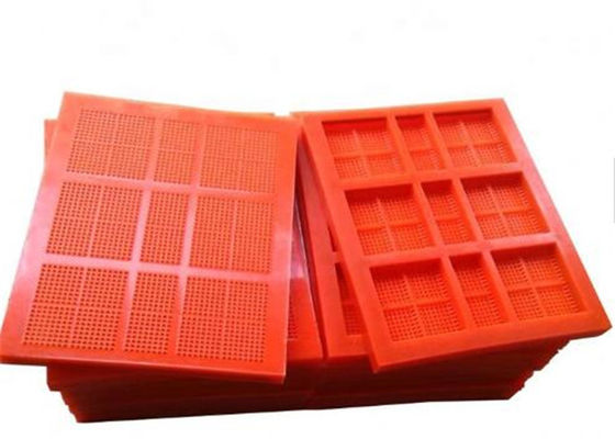 Polyurethane Dewatering Screen Panel dengan Frame Baja dan Polyurethane Surface, Ketebalan 30mm-50mm, Lebar Lubang 0,1mm-2.5mm