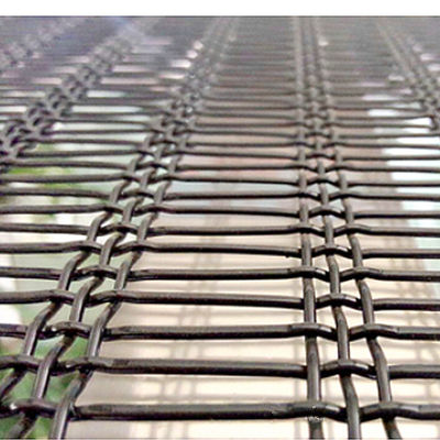 Aperture Poli Bentuk Persegi Panjang Riak Bergetar Layar Wire Mesh