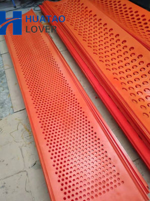 305mm Square Hole Warna Merah Polyurethane Flip Flop Screen Mesh Untuk Skrining Batubara