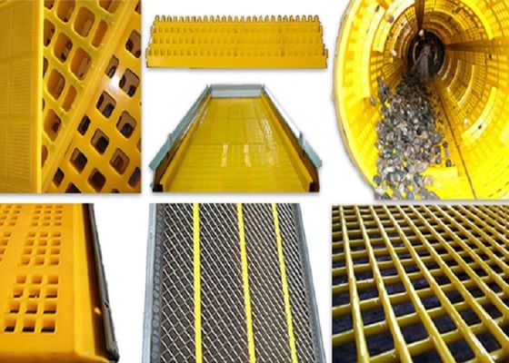 Ketahanan Abrasi 25mm Polyurethane Vibrating Screen Mesh
